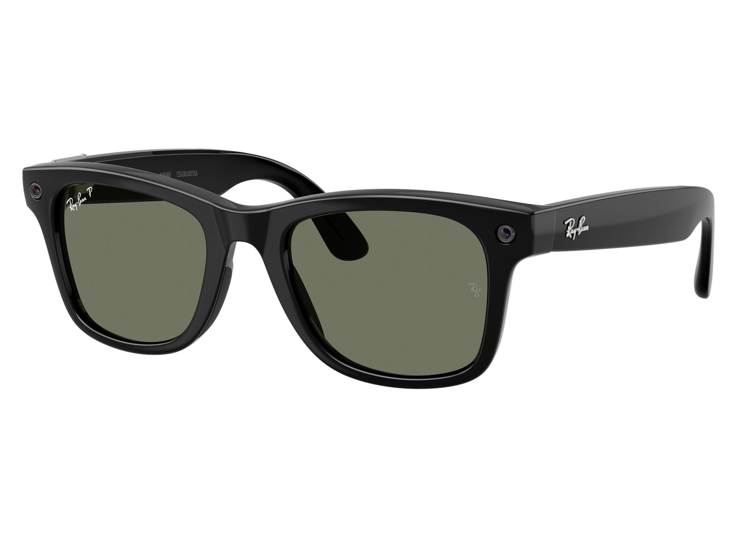 Ray-Ban Meta Wayfarer Gen 3 Shiny Black G15 Green Polar view 3