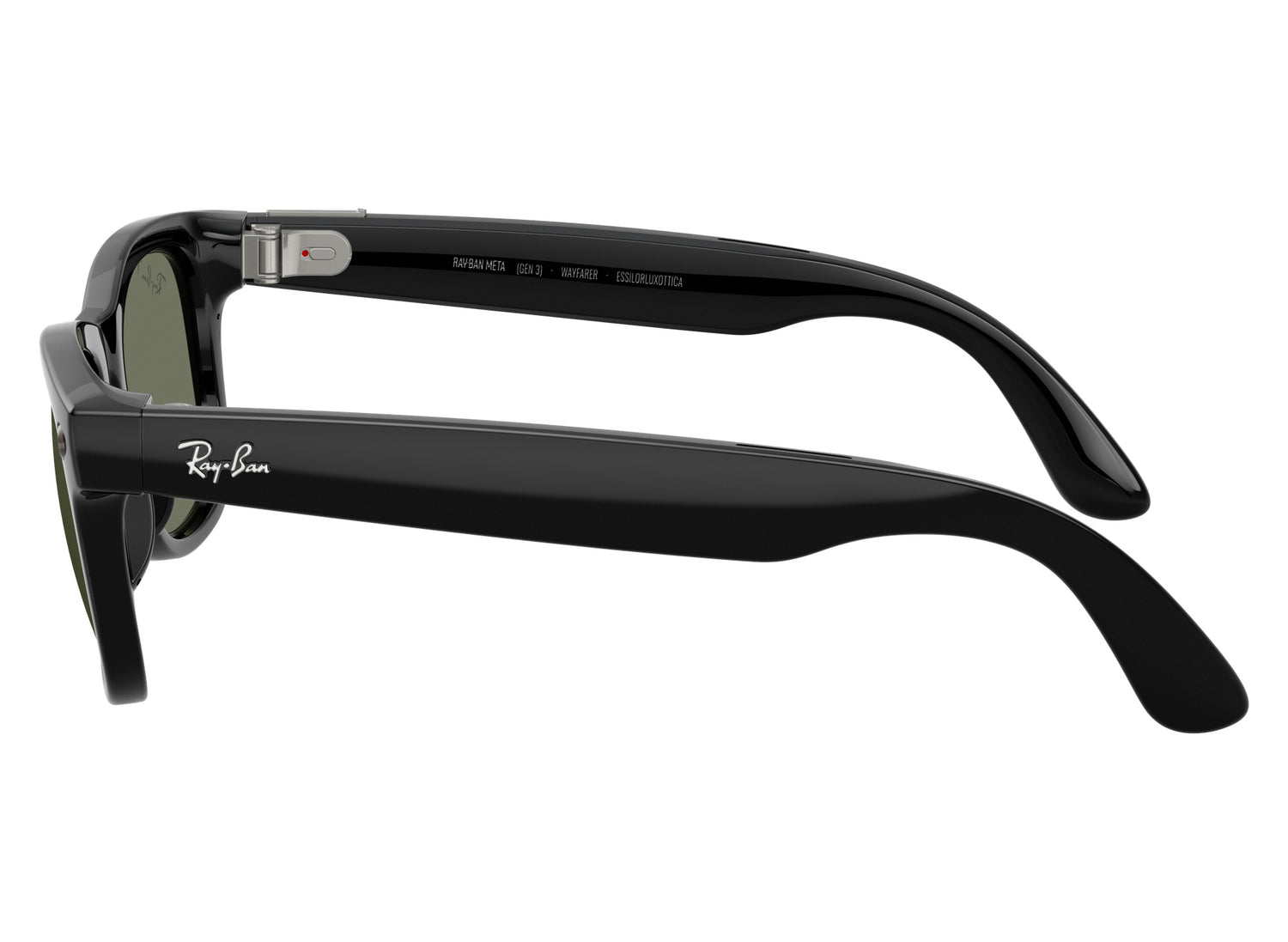 Ray-Ban Meta Wayfarer Gen 3 Shiny Black G15 Green Polar view 4