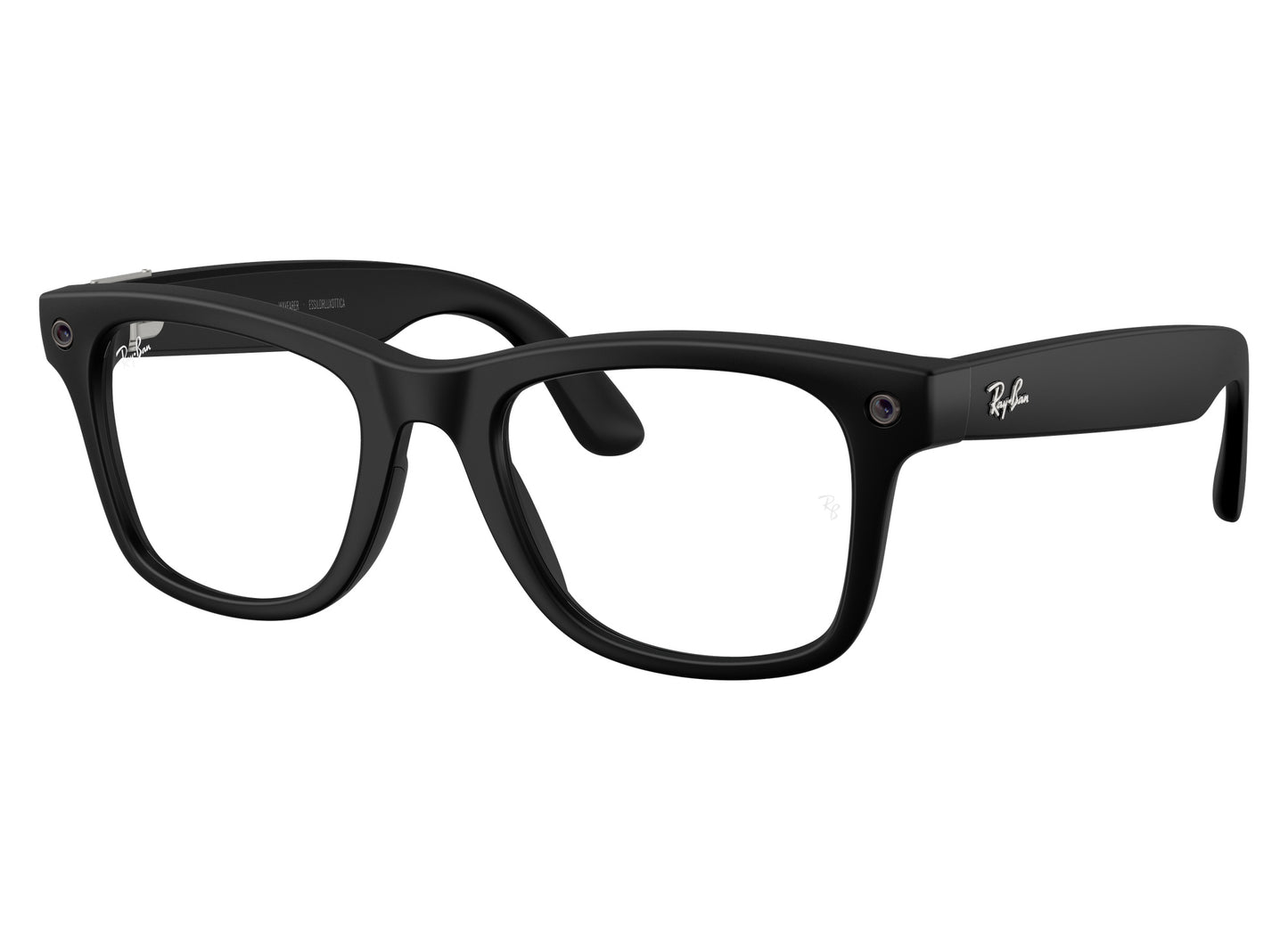 Ray-Ban Meta Wayfarer (Gen 3) Sunglasses in Matte Black w/ Transitions Graphite Green Lenses view 3