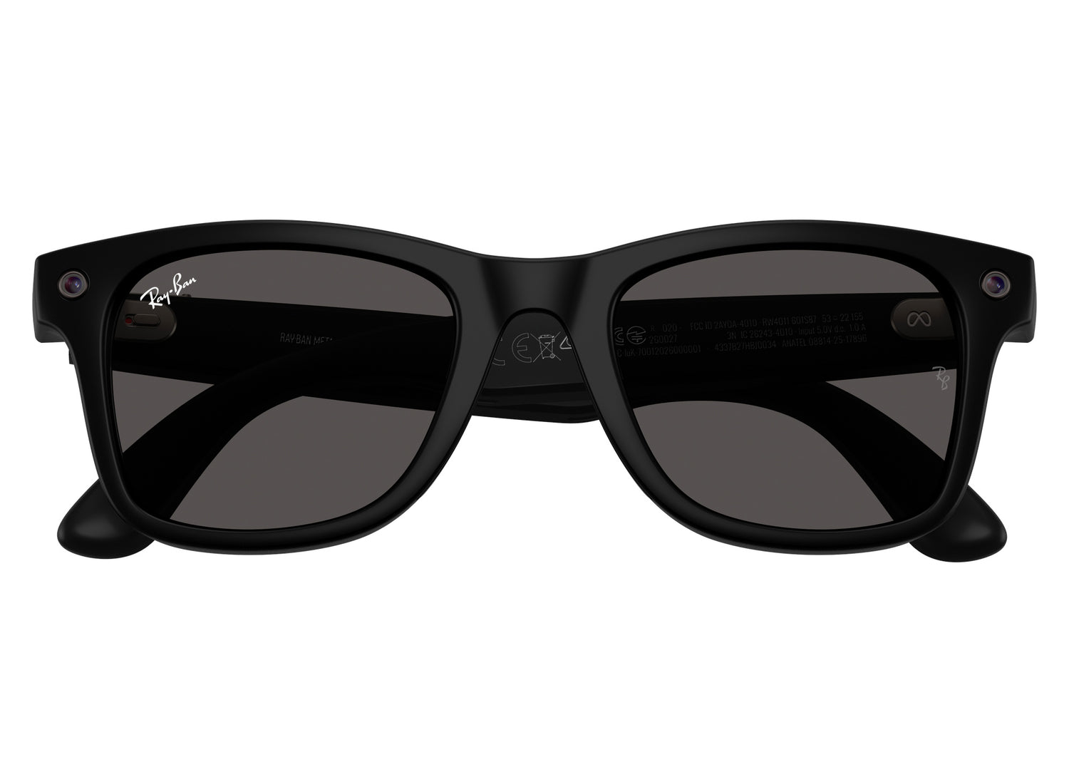 Ray-Ban Meta Wayfarer (Gen 3) Sunglasses in Matte Black w/ Grey Lenses view 1