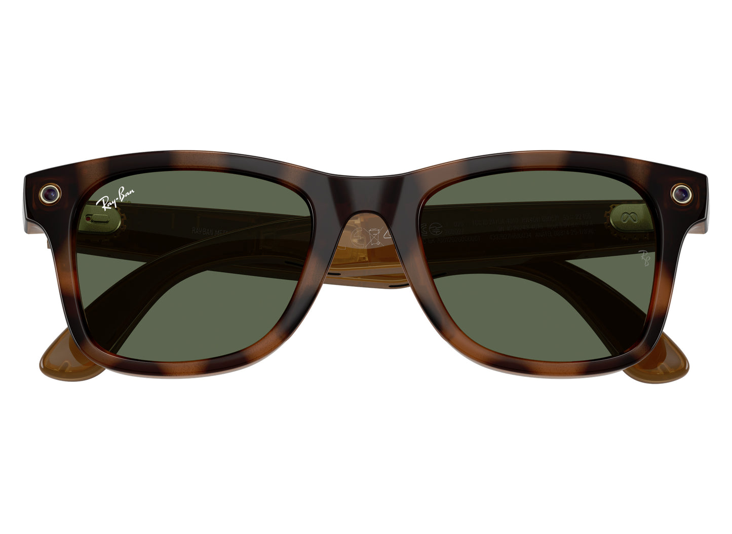 Ray-Ban Meta Wayfarer (Gen 3) Sunglasses in Havana w/ G15 Green Lenses view 1