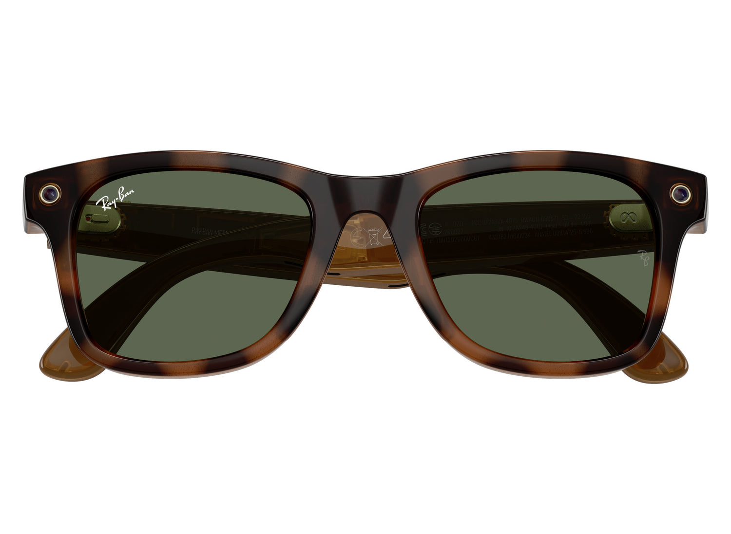 Ray-Ban Meta Wayfarer (Gen 3) Sunglasses in Havana w/ G15 Green Lenses view 1