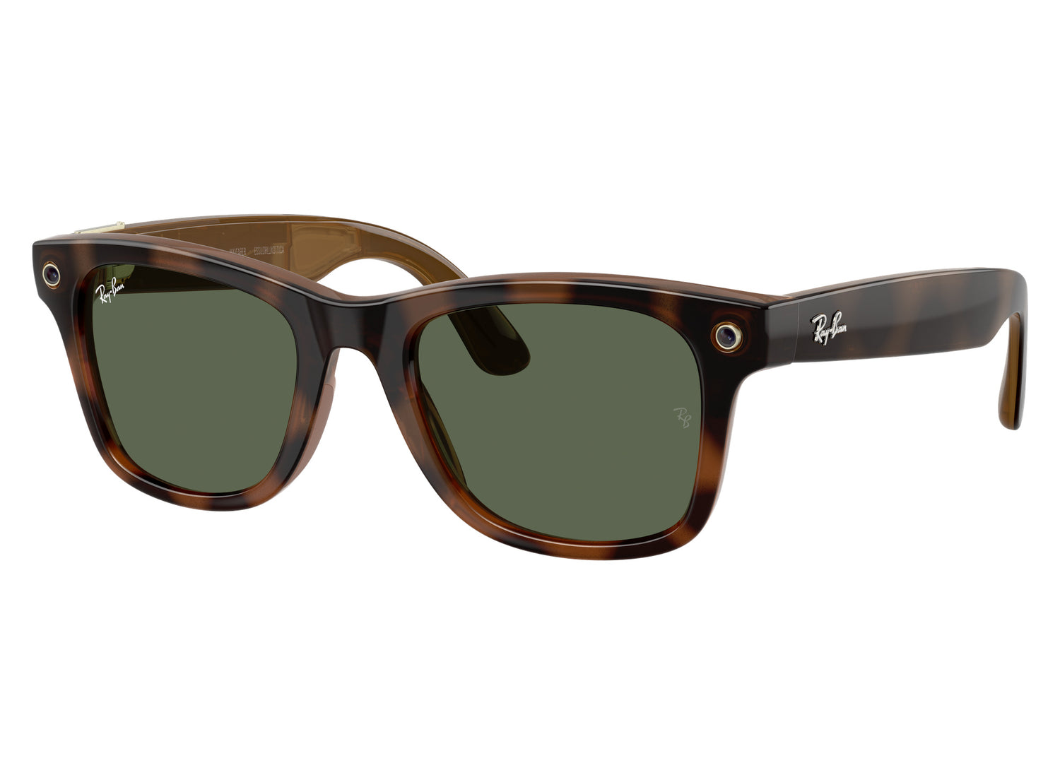 Ray-Ban Meta Wayfarer (Gen 3) Sunglasses in Havana w/ G15 Green Lenses view 6