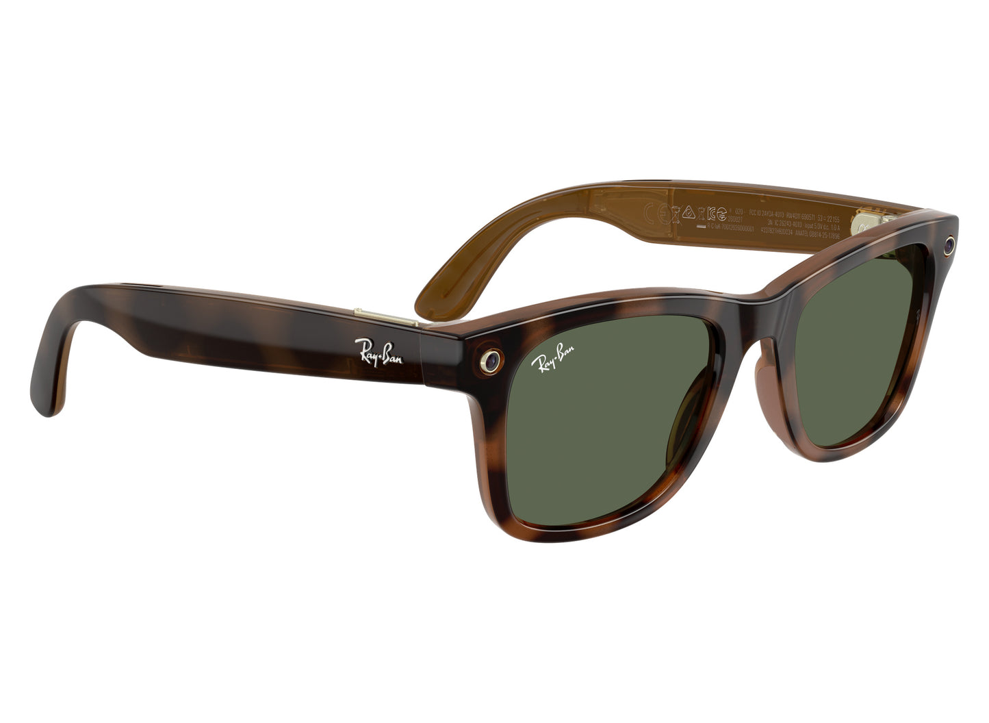 Ray-Ban Meta Wayfarer (Gen 3) Sunglasses in Havana w/ G15 Green Lenses view 7