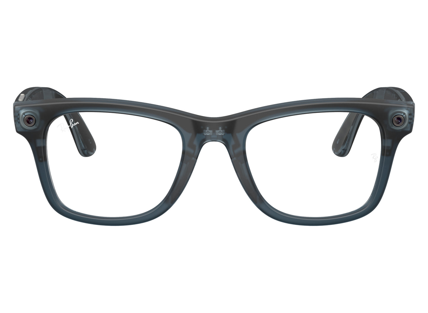 Ray-Ban Meta Wayfarer (Gen 3) Sunglasses in Transparent Matte Ocean Blue w/ Transitions Grey Lenses view 2