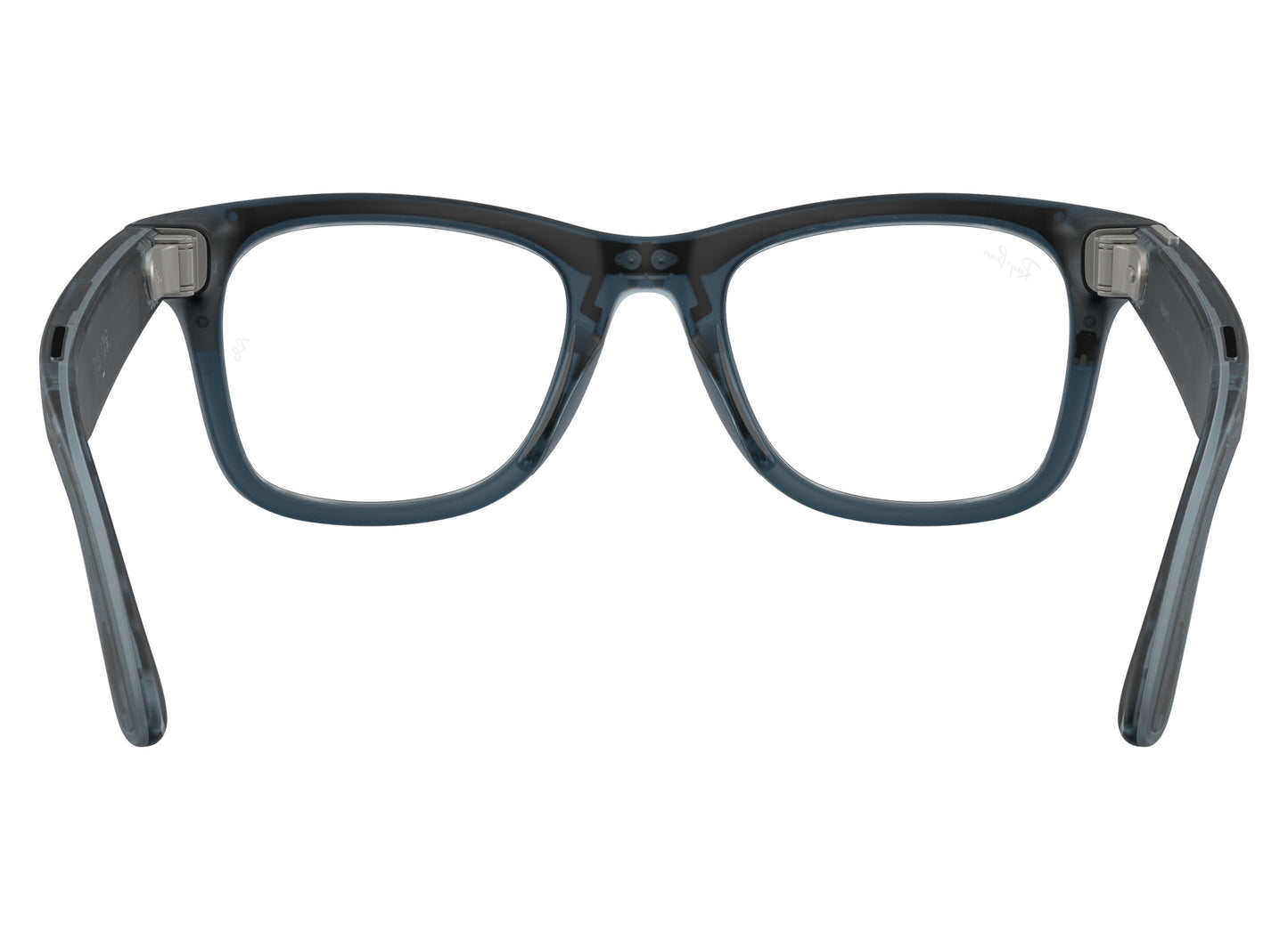 Ray-Ban Meta Wayfarer (Gen 3) Sunglasses in Transparent Matte Ocean Blue w/ Transitions Grey Lenses view 5