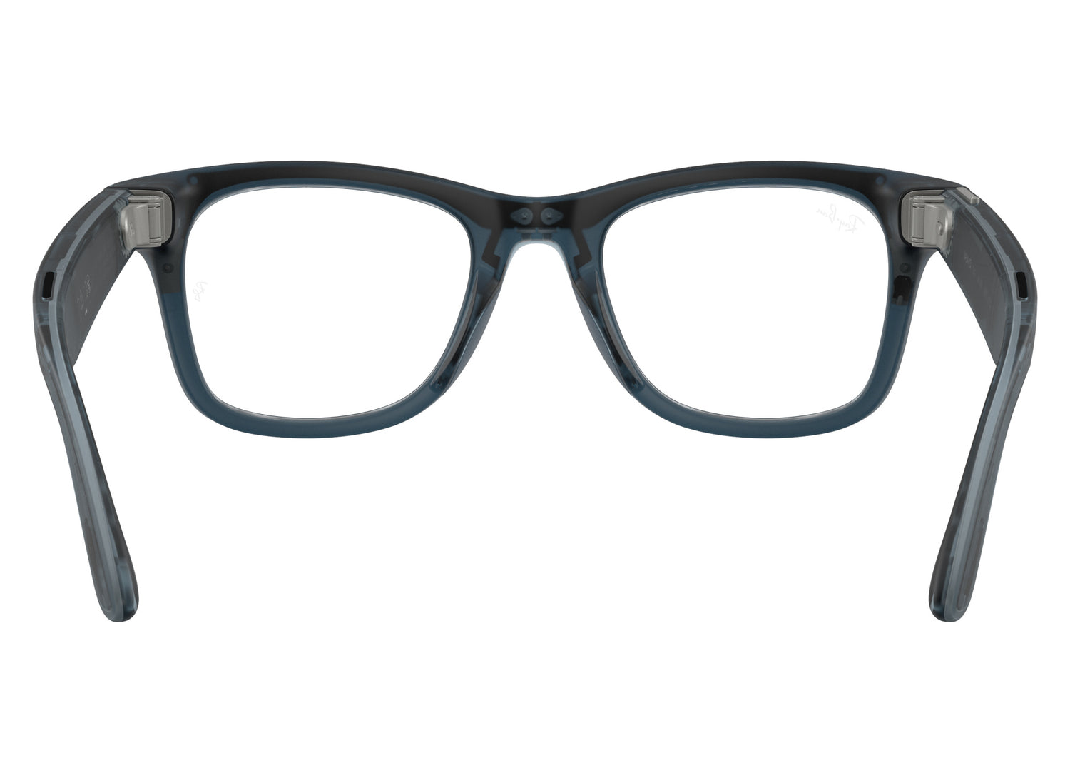 Ray-Ban Meta Wayfarer (Gen 3) Sunglasses in Transparent Matte Ocean Blue w/ Transitions Grey Lenses view 5