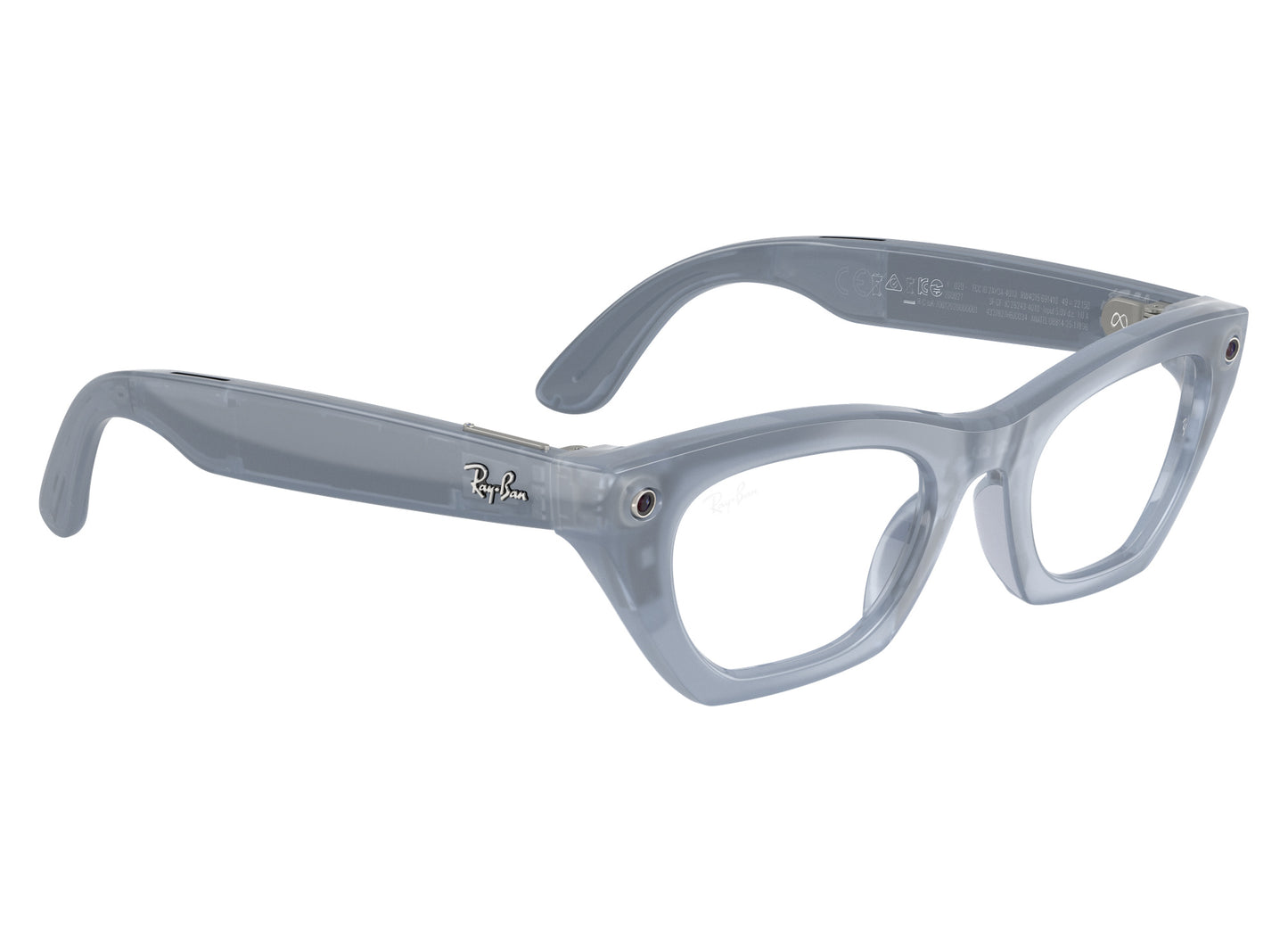 Ray-Ban Meta Zena (Gen 3) Sunglasses in Milky Grey Lilac w/ Transitions Copper Lenses view 7
