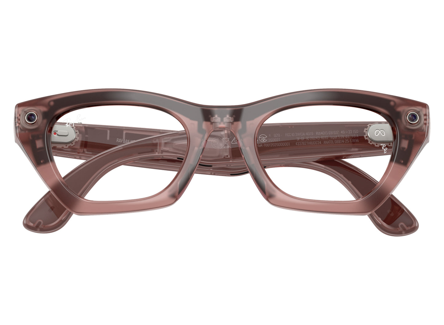 Ray-Ban Meta Zena (Gen 3) Sunglasses in Milky Pink Blush w/ Transitions Grey Lenses view 1