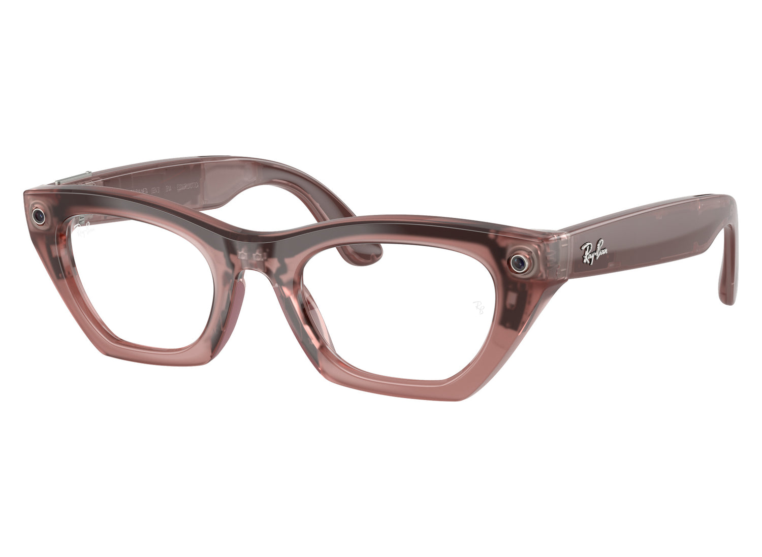 Ray-Ban Meta Zena (Gen 3) Sunglasses in Milky Pink Blush w/ Transitions Grey Lenses view 3