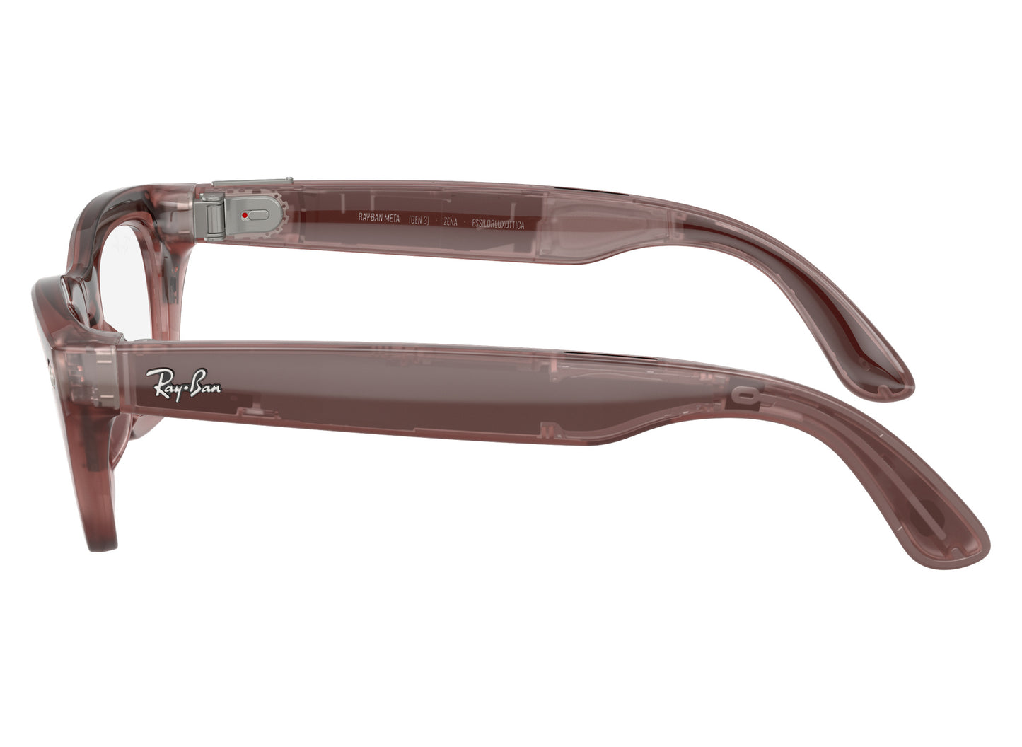 Ray-Ban Meta Zena (Gen 3) Sunglasses in Milky Pink Blush w/ Transitions Grey Lenses view 4