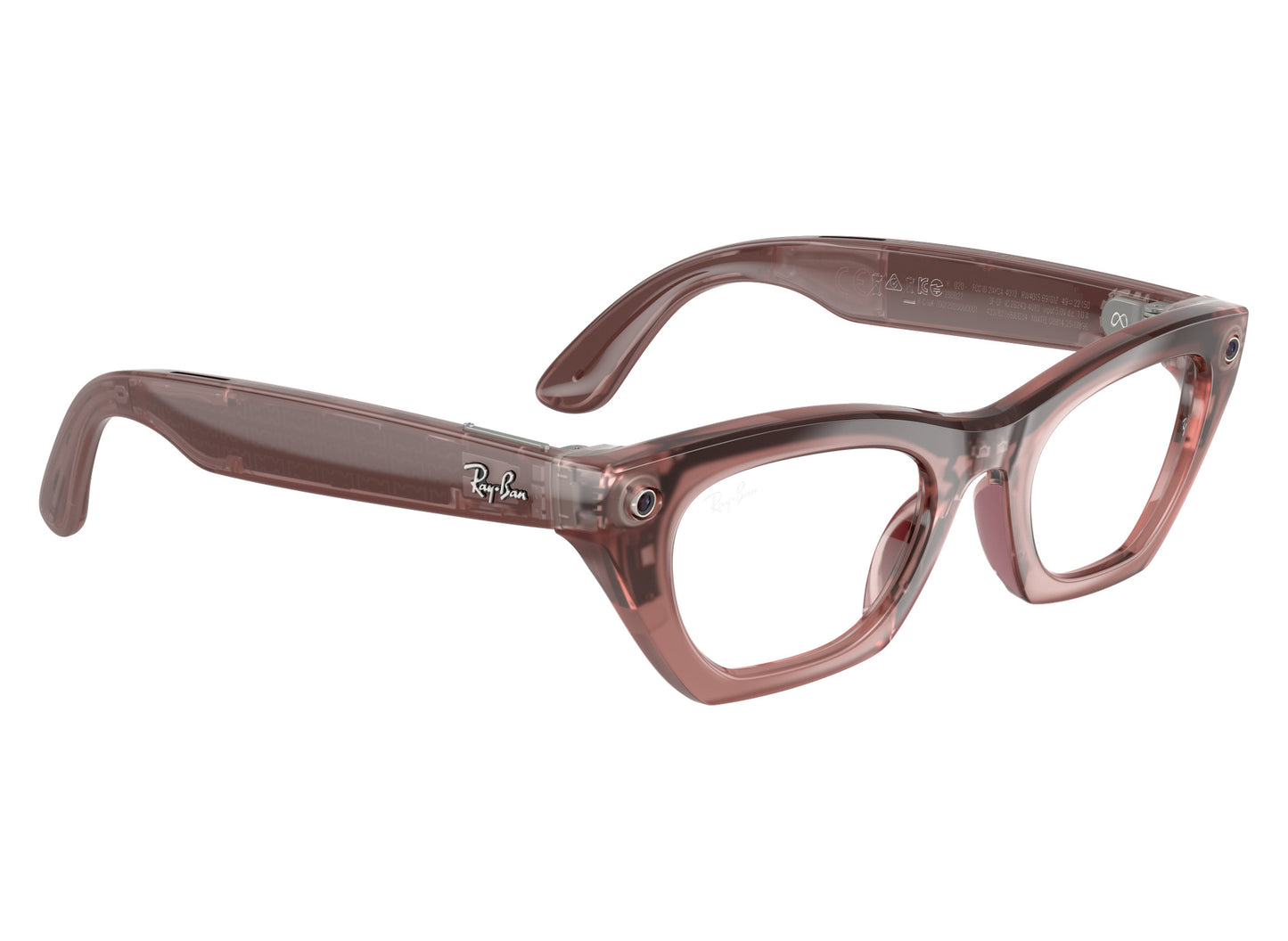 Ray-Ban Meta Zena (Gen 3) Sunglasses in Milky Pink Blush w/ Transitions Grey Lenses view 7