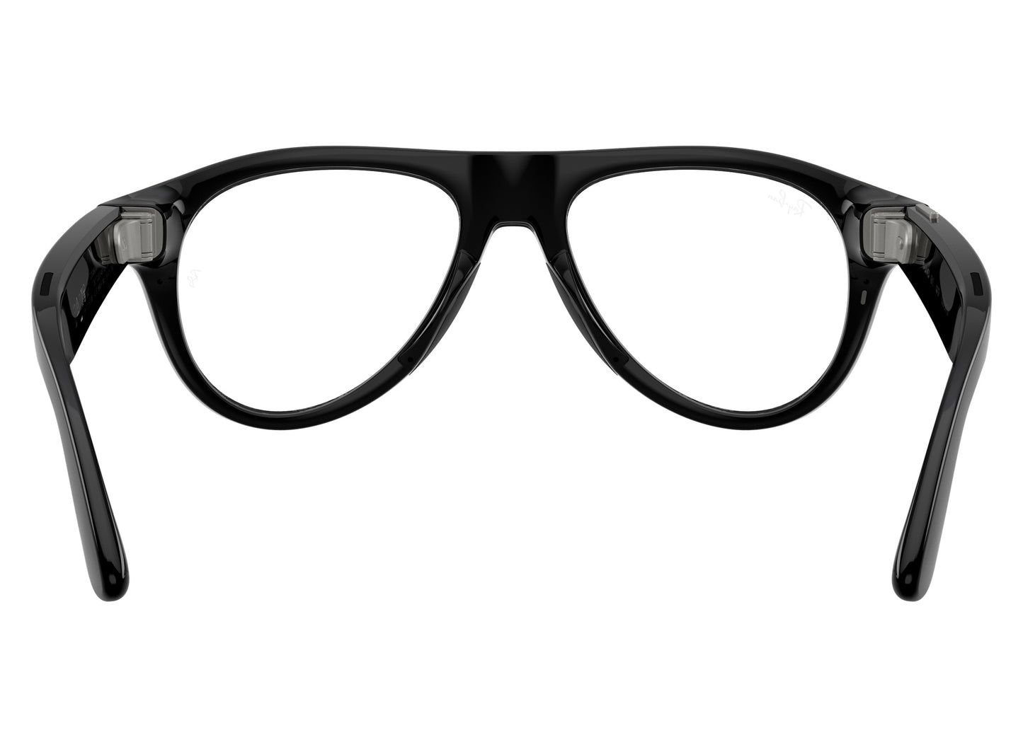 Ray-Ban Meta Aviator (Gen 3) Sunglasses in Shiny Black w/ Transitions Graphite Green Lenses view 5