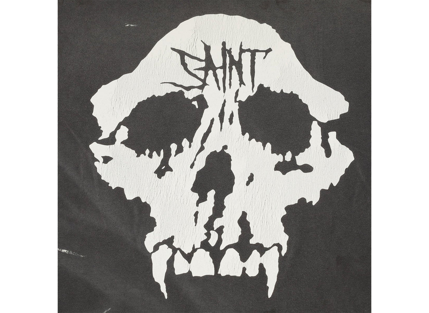 Saint Michael x BAPE Skull Long Sleeve T-Shirt in Black - view 6