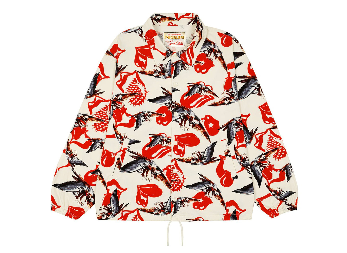 Saint Michael x The Rolling Stones Eagle Cotton Jacket in White - view 1