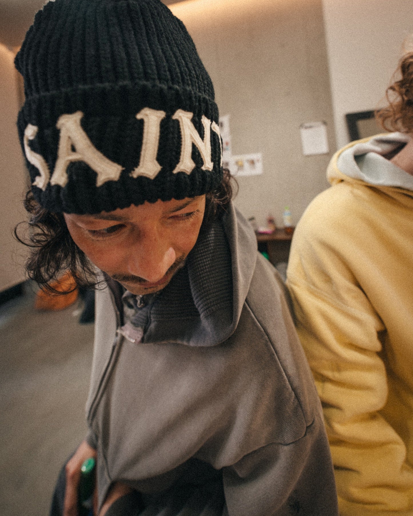 Saint Michael 'Saint' Knit Cap in Black — product detail