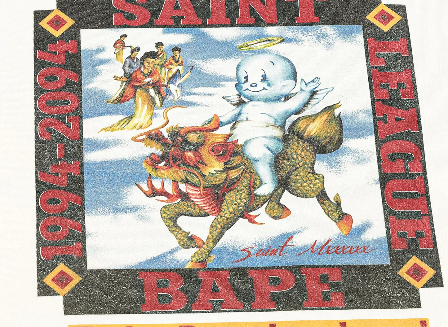 Saint Michael x BAPE 'Pool' SS T-Shirt in White