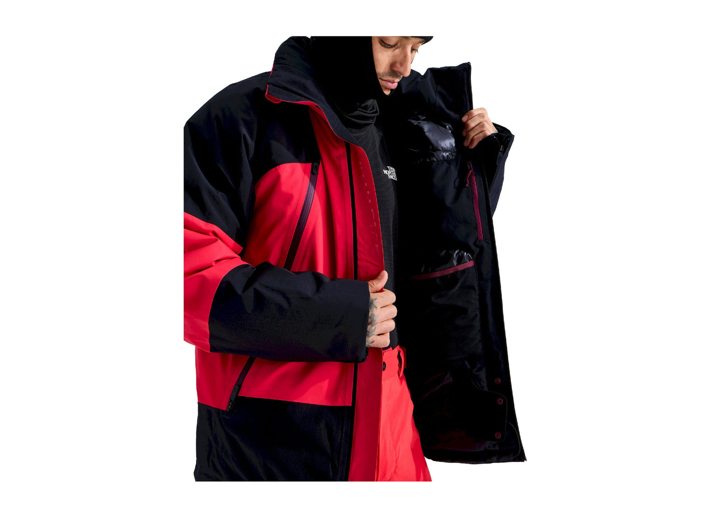 The North Face Snowsquall Jacket in Elevation Red / TNF Black