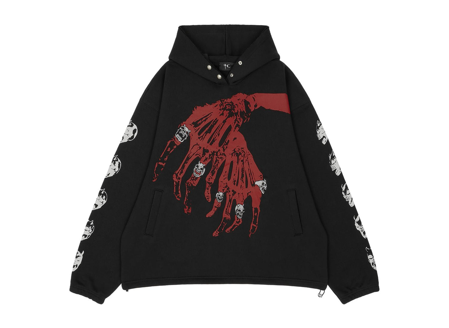 Thug Club TC Bone Cross Hoodie in Black