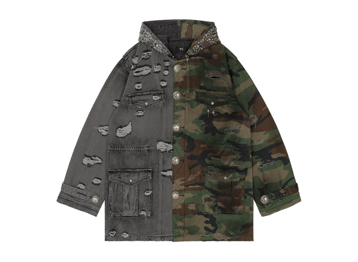 Thug Club TC Hothead M-65 Jacket in Camo / Black