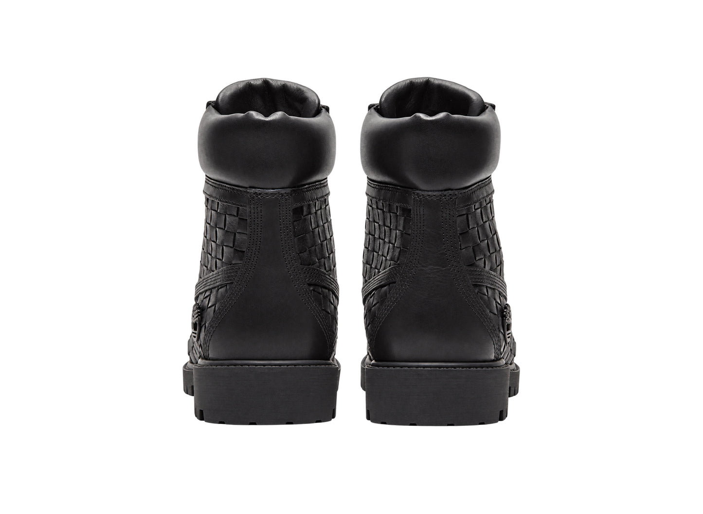 Timberland Premium 6-Inch Woven Boot in Black – heels view