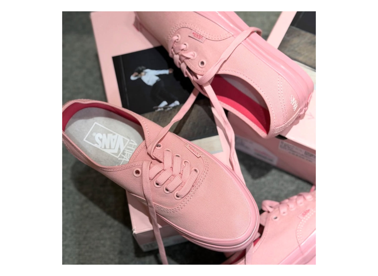 Vans LX Authentic 44 Atiba Pink lifestyle view