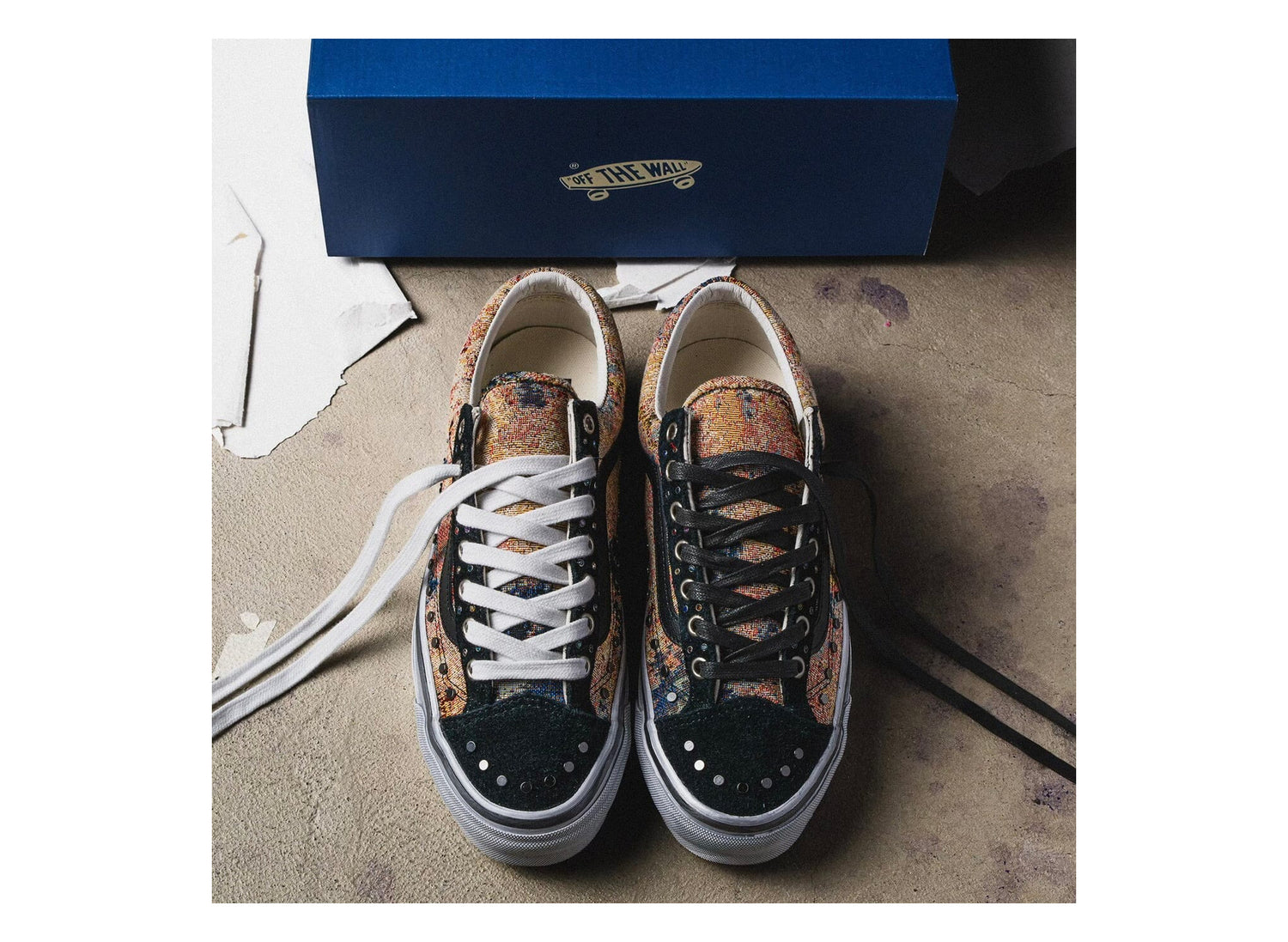 Vans LX Old Skool 36 Floral Rivets Black Multi top view
