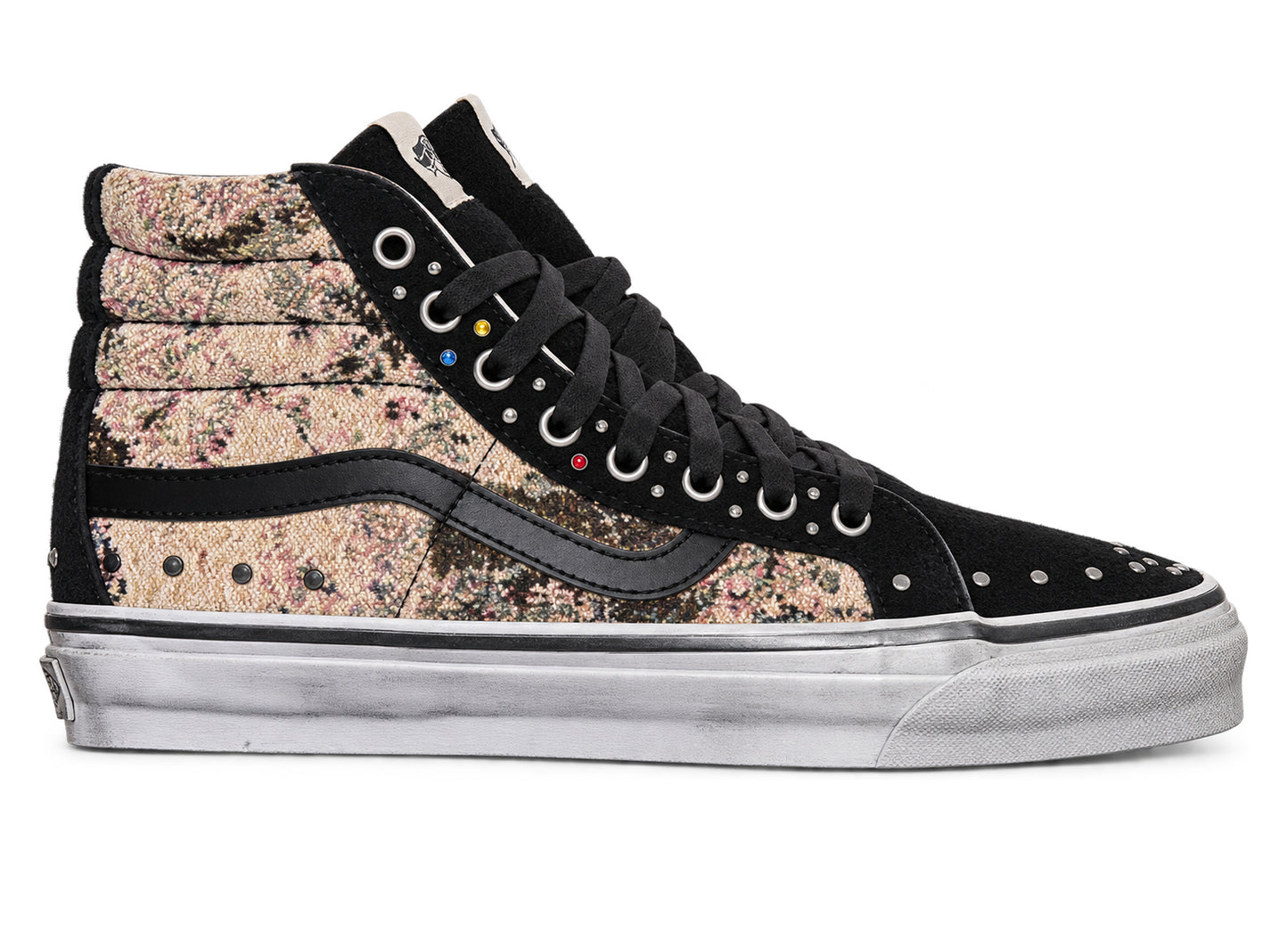 Vans LX SK8-Hi Reissue 38 Floral Rivets Black Multi lateral view