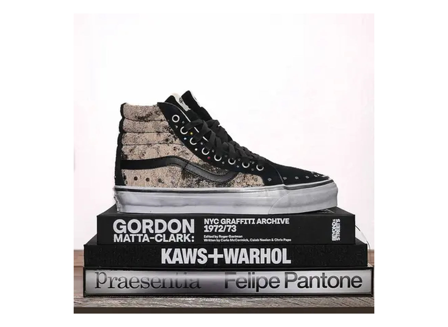 Vans LX SK8-Hi Reissue 38 Floral Rivets Black Multi styled side view