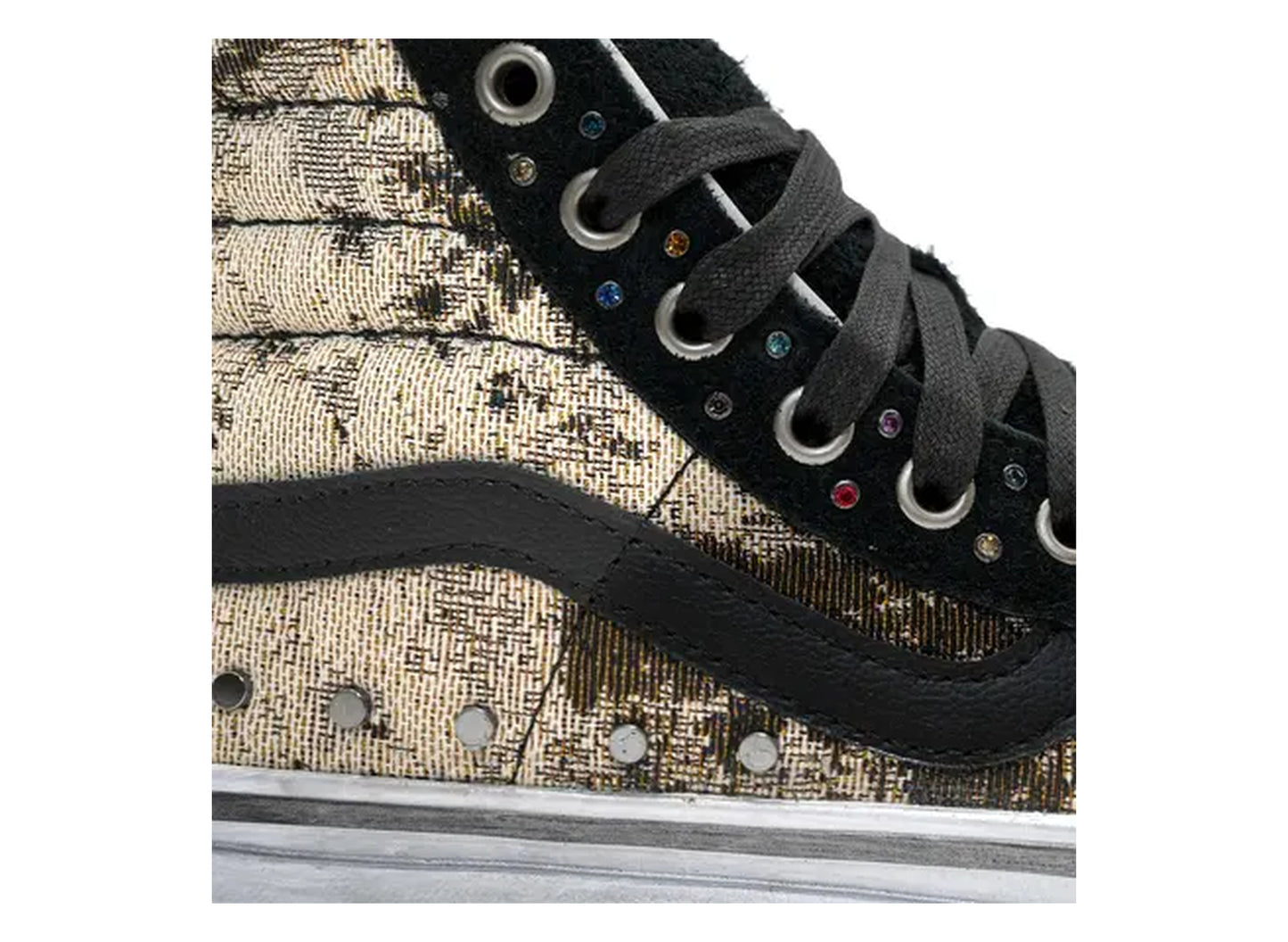 Vans LX SK8-Hi Reissue 38 Floral Rivets Black Multi upper detail