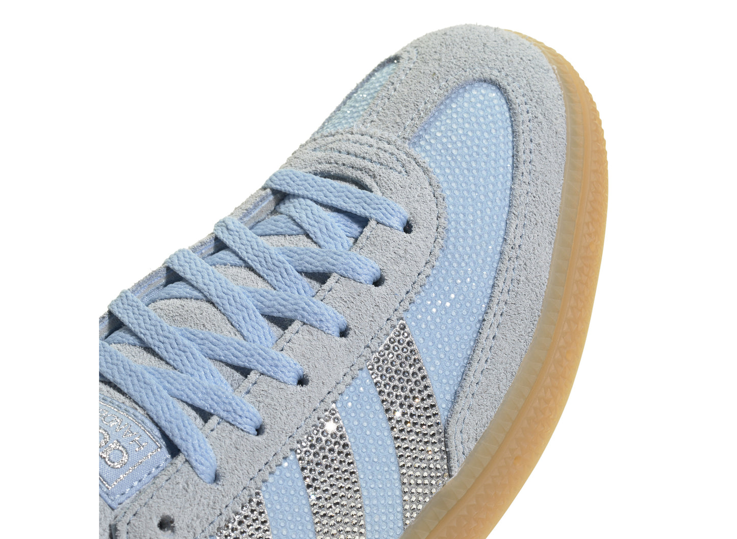 Women's Adidas Handball Spezial Rhinestone in Clear Sky / Silver Metallic — detail 2