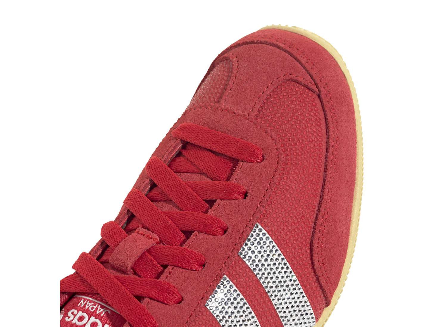 Women's Adidas Japan Rhinestone in Vivid Red / Cloud White / Orange Tint — detail 1