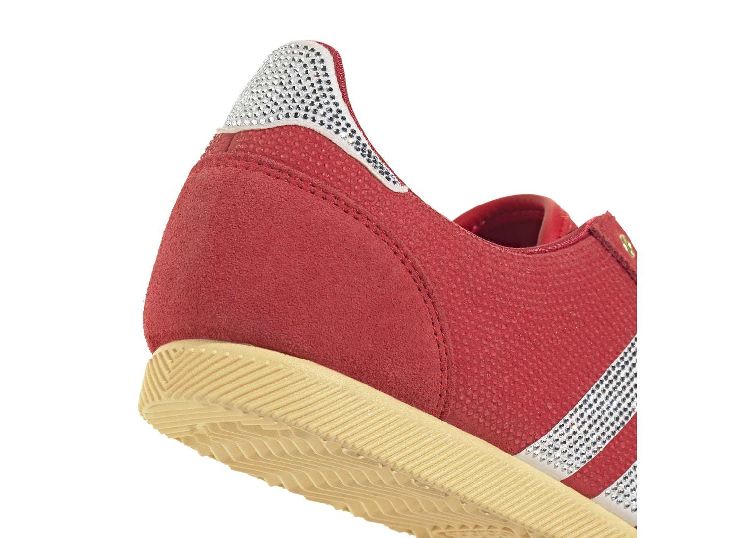 Women's Adidas Japan Rhinestone in Vivid Red / Cloud White / Orange Tint — detail 2