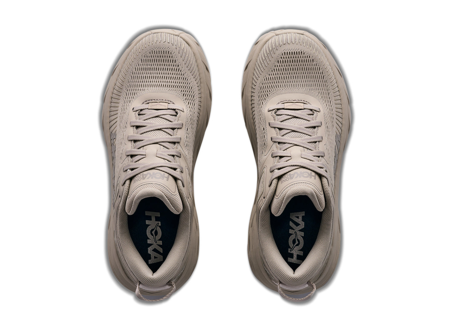 Women's Hoka Bondi 7 in Archival Taupe – top view
