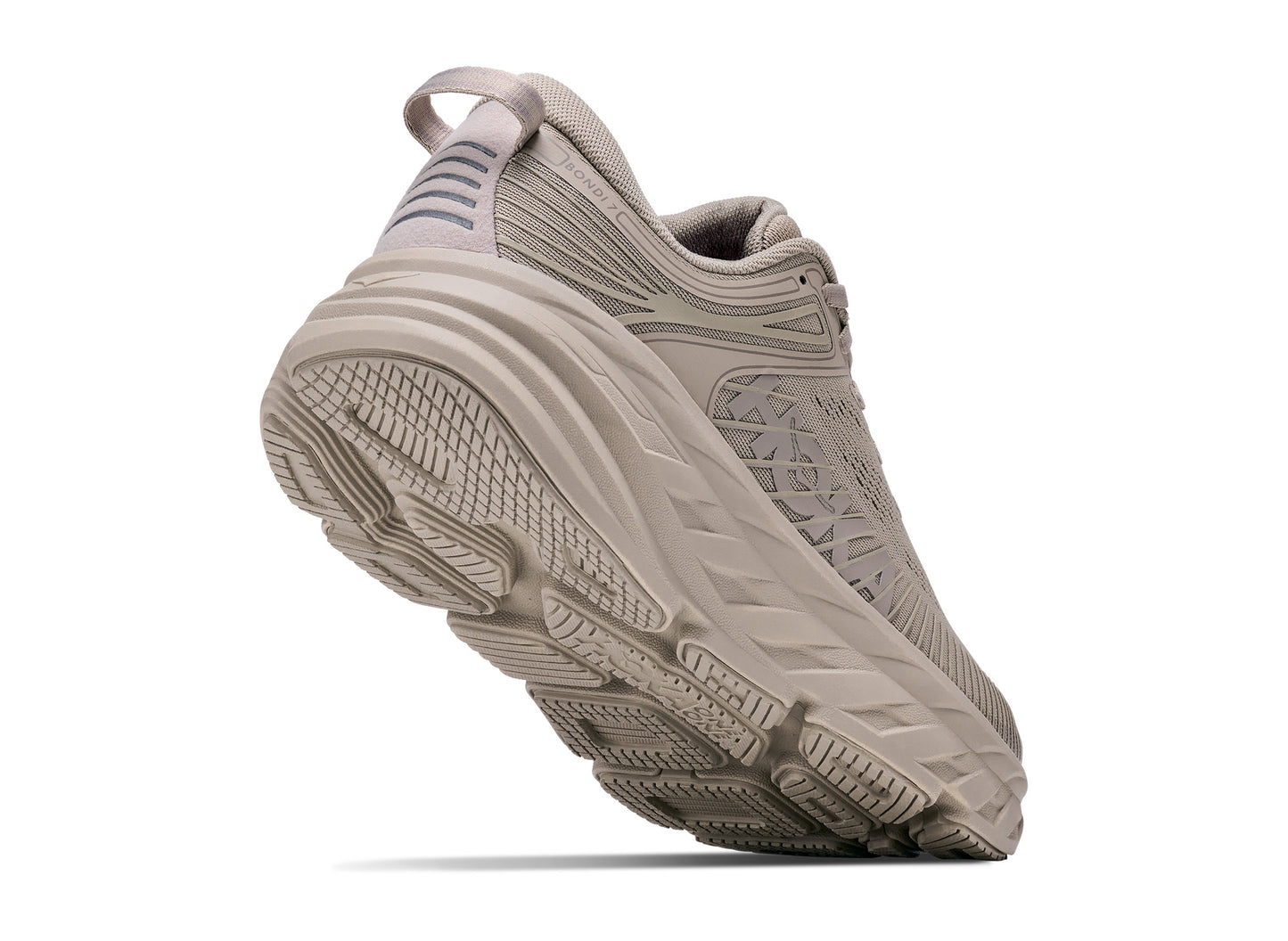 Women's Hoka Bondi 7 in Archival Taupe – outsole angle