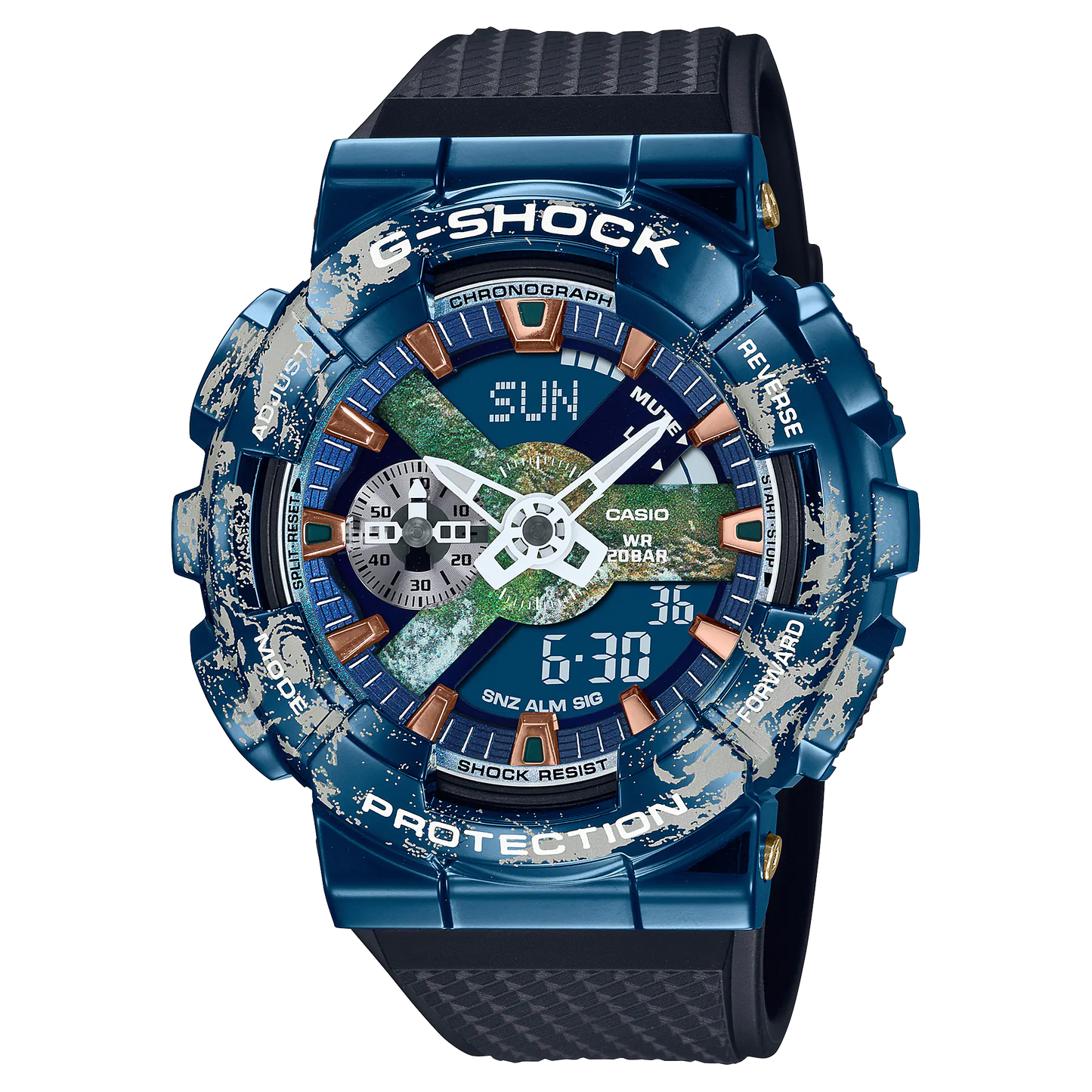 Casio G-Shock Metal Covered GM-110 Series Watch 'Planet Earth' xld