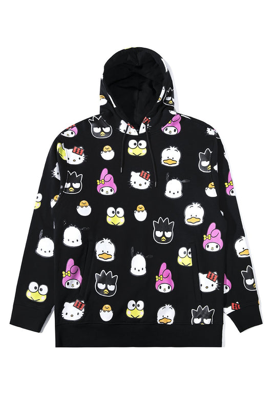 The Hundreds x Sanrio Heads Pullover Hoodie in Black