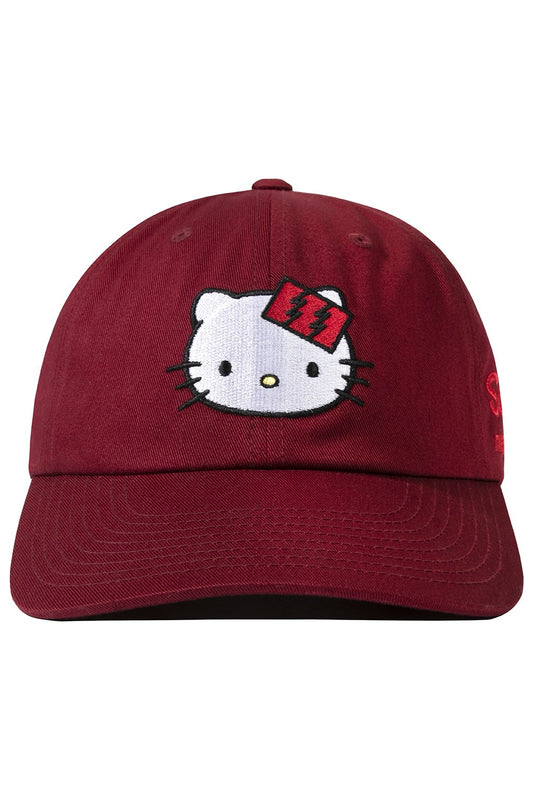 The Hundreds x Sanrio Hello Kitty Dad Hat in Burgundy