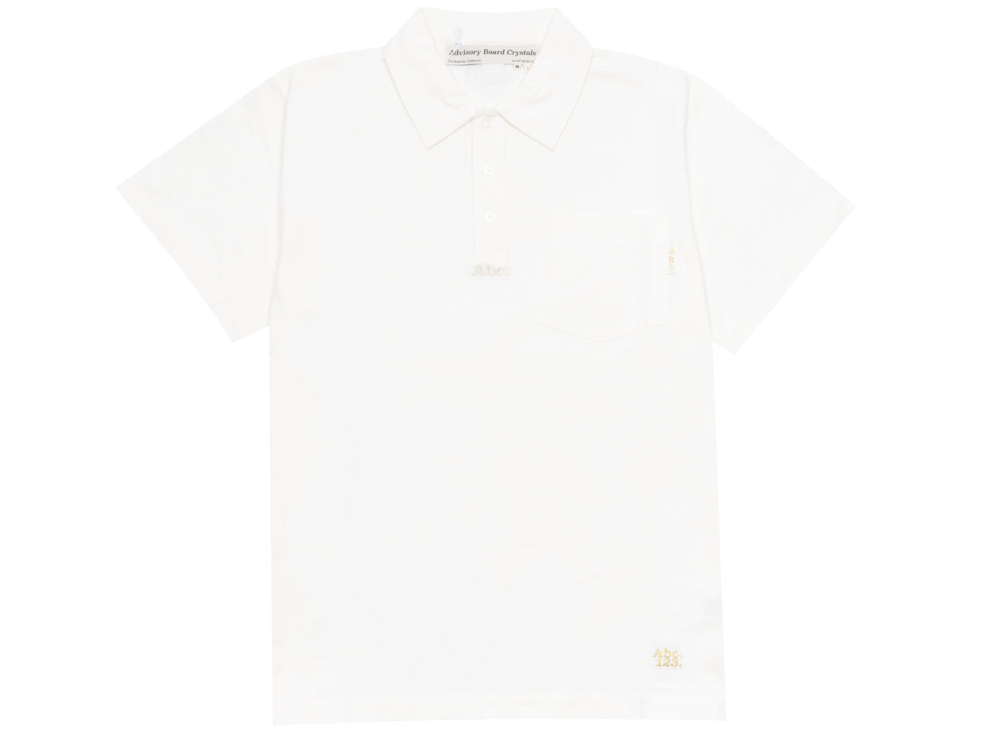 Advisory Board Crystals Abc. 123 Short Sleeve Polo Shirt in Selenite