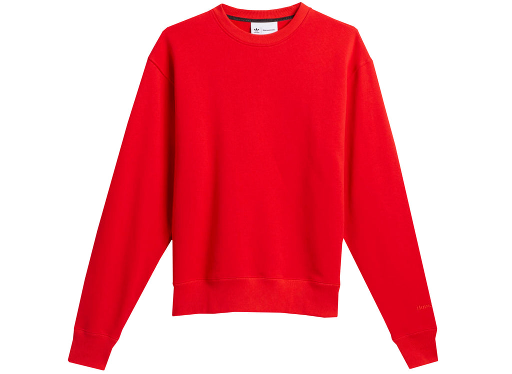Adidas Pharrell Williams Basics Crewneck in Vivid Red