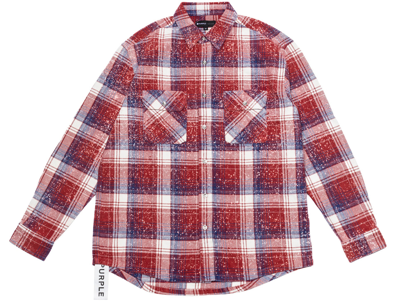 Chemise à carreaux manches longues Purple Brand