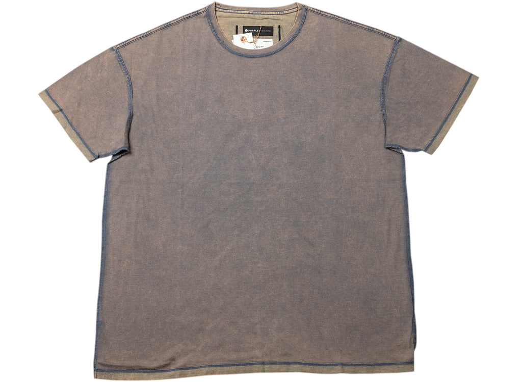 Purple Brand Mercerized Inside-Out Tee in Grey
