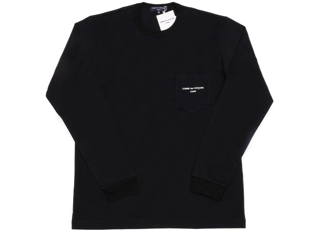 Comme des Garçons HOMME L/S Pocket Tee in Black