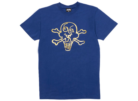 Ice Cream Metallic S/S Tee in Blue