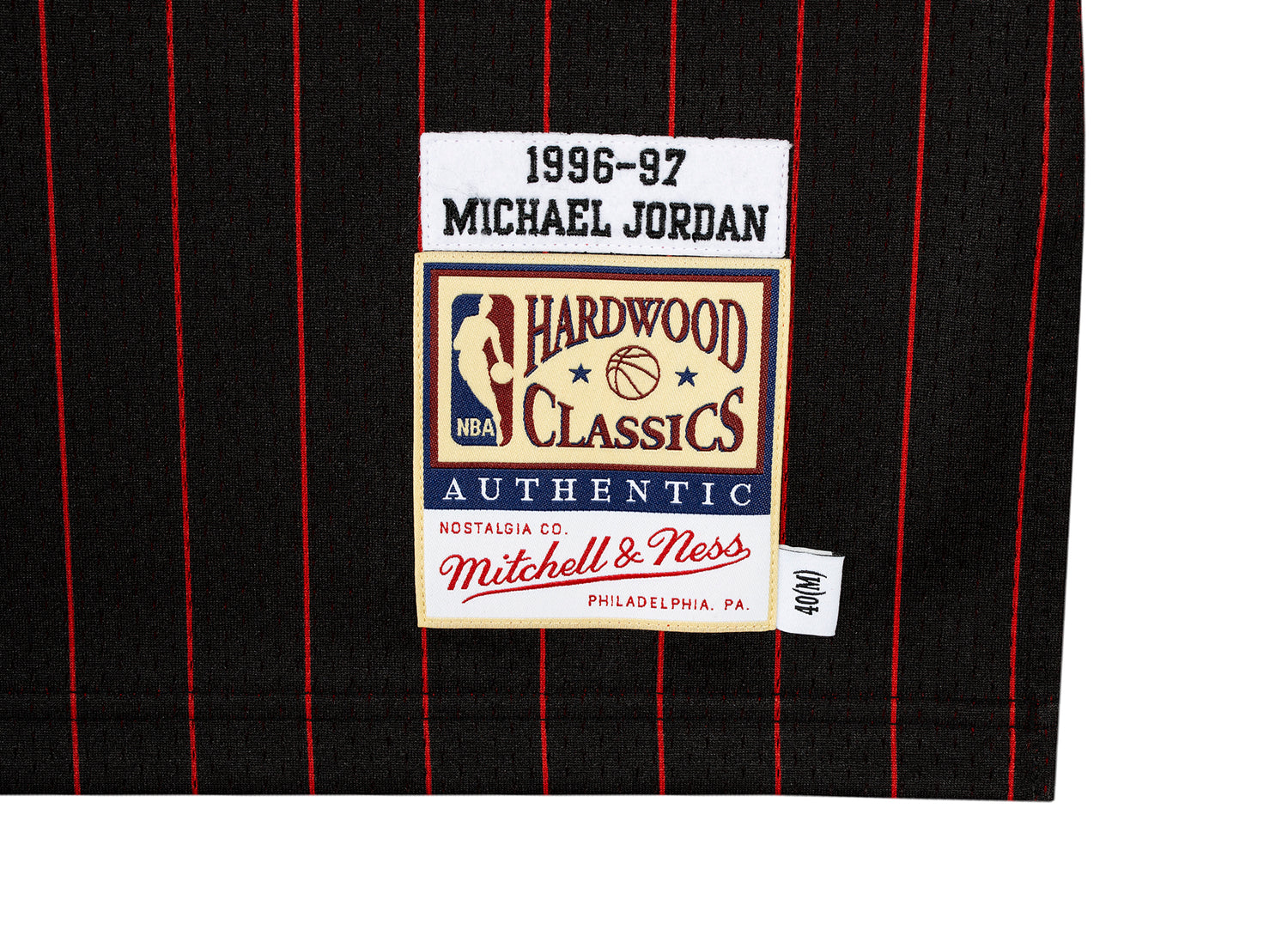 96-97 authentic mitchell and ness michael jordan pinstripe jersey