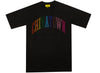 Chinatown Market Rainbow Rhinestone Arc Tee in Black