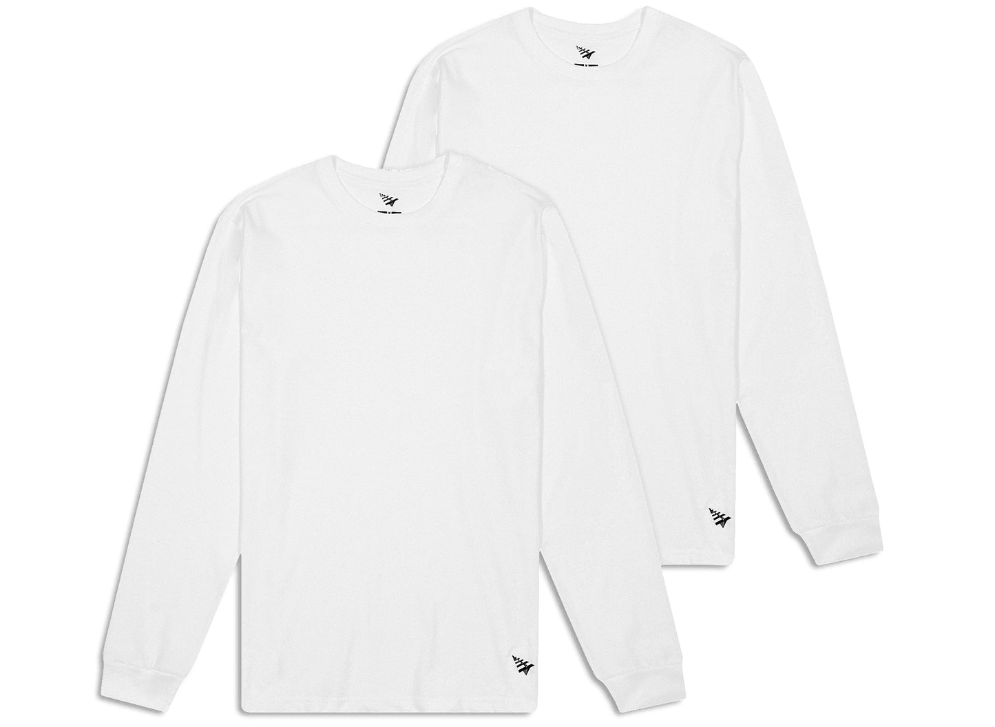 Paper Planes Essentials 2 Pack Long Sleeve Tees in White