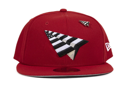 Paper Planes Crimson Crown Fitted Hat red