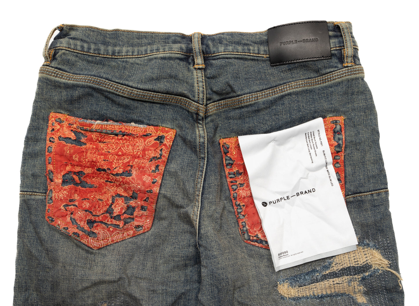 Purple Brand Mid Indigo Quilted Pocket Jeans