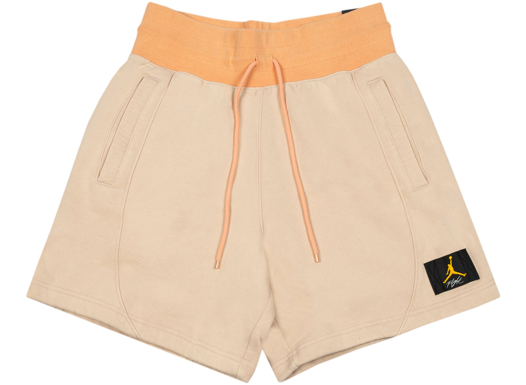 Women's Jordan Flight Fleece Shorts in Apricot / Biege